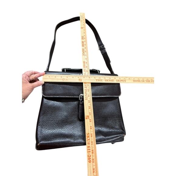 "KENNETH COLE NEW YORK" VTG Leather Briefcase Dk. Brown/Black Messenger Bag - Picture 2 of 16